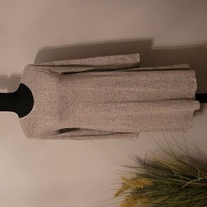 Old Navy Heathered Grey Long Sleeve Swing Dress (small)